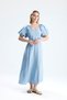 Bollans Balon Kol V-Neck Long Dress - 5