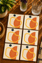 Abstract - Bohemian - Geometric Themed Modern Set of 6 Coasters - Uv Printing Mdf - 10X10 cm