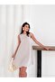 Women's Crew Neck Thick Strap Waterway Fabric Summer Slim Vacation Casual Dress - 2