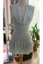 Women's Degaje Collar Crop Blouse Layered Skirt Beach Dress Set - 7