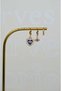 3-Piece Earring Set Minimal Hoop Earring Set with Evil Eye and Heart Detail - 4