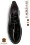 Sermoda Leather Men's Shoes - Thick Sole Groom's Leather Shoes m Patent Leather Black - 4