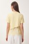 Lace Detailed Oversize Knitted T-Shirt Lcr0125 Yellow - 5