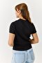 Women's Pleated Black Blouse Black - 5