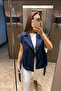 سترة نسائية من الدنيم الأزرق 559-9103 - 4