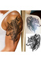 Howling Wolf Arm Leg Hand Back Body Chest Temporary Tattoo Man Body Art Sticker
