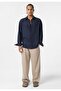 Basic oversize long sleeve linen shirt - 4
