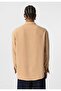 Basic oversize long sleeve linen look shirt - 5