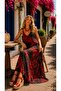 Cotton Patterned Shoulder Tie Women's Summer Dress with Pockets - 3