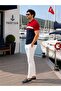 Polo Neck Buttoned Color Block Knitwear T-Shirt - 2