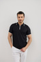 Men's Zippered Stripe Detailed Anti-Sweat Polo Collar T-Shirt - 4