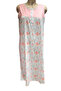 22857-Robalı Patlı 100% Cotton Sıfırlı Poppy Nightgown - 3