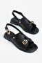 Women's Buckle Ankle Strap Sandals 2 cm Heel - 3
