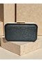 Black Gold Detail Anti-Scratch Matte Leather Women's Evening Dress Bag Wedding Engagement Graduation - 3
