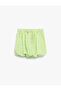 Cotton Embroidered Balloon Skirt with Elastic Waist - 2