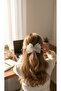 Bowknot Buckle Floral Pattern Transparent Lace and Chiffon Fabric Buckle - 3
