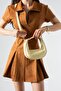 حقيبة كتف نصف قمرية صغيرة الحجم عرض 22 طول 12 سم - 4