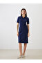 Polo Neck Slit Dress - 2