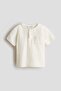 Cotton muslin Henley top