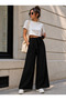 Women's Waist Belted Wide Leg Viscose Trousers
