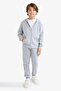 Hooded School Zippered Gray Male Child Cardigan T7468A6/Gr377 - 2