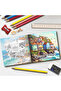 20x20cm 24pages Seaside Town Coloring Book for Adults Bold Easy Scenic Patterns Relaxation Stress Re - 3