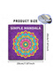 20x20cm 24pages SIMPLE MANDALA Coloring Book Simple Joys Stress Relief Drawing Book Perfect Gift for - 3