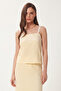 Lace Detailed Muslin Top and Bottom Set Lgx0012 Yellow - 4
