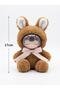 Nansi Plush Figure Doll - 17 cm Cute Sleeping Companion in Rabbit Costume, Costumed Doll - 2