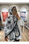 Florenza Pattern Soft Shawl - Black