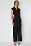 Tie-Waist V-Neck Jumpsuit 6444 - 3