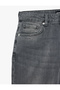 Normal Waist Cotton Pocket Bermuda Slim Fit Jean Shorts - 5