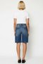 Women's Shorts Bermuda High Waist Wide Leg Plain Pattern Denim Short Length Relaxed Fit Rigid Woven - 5