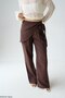 Women's Oversized Trousers with Tie at the Waist and Scarf - 5