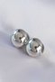 Brass Silver Color Hollow Minimal Ball Stud Earrings 5886 - Eterna6468-3681