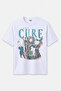 White Unisex T-Shirt the Cure Lovesong Rock Post Punk Music Printed Regular Fit