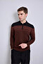Patterned Polo Collar Zippered Knitwear - 5