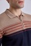 Patterned Polo Collar Zippered Knitwear - 5