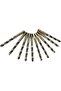 HSS Black & Gold Drill Bits 19pcs - Titanium Coated, High-Speed Steel, 135 Degree Split Point Tip - 5