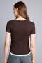 100% Cotton Slim Fit Ribbed T-Shirt F3504Ax26Sp - 5