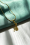 Steel Necklace with Violin Figure