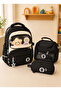 Kawaii Korean Style School Backpack with Accessories and Ergonomic Design