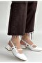 White Leather Heeled Shoes N268396
