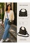 Women's Stylish Hand, Arm and Shoulder Bag with Gold Ring Detail