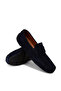 Men's Genuine Suede Navy Blue Penny Loafer - 4
