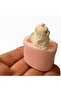 Mini Miniature Sitting Dog with Bow, Fino Dog Silicone Mold K-1574, Scented Stone Soap Plaster Candle Mold - 5