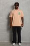 Men's Printed T-Shirt Short Sleeve Crew Neck Regular Fit T-Shirt - Beige - 3