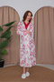 Cherry Lace Design Strappy Cotton Maternity Nightgown-2-Piece Set - 3