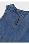 Girl's Strappy Denim Tshirt Navy Blue - 3