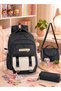 Waddell Primary School - Middle School Luxury Quality Fabric Twillnis Rain-Proof Sweet Girl's Bag Lunch Bag and Pencil Case 3-Piece Set